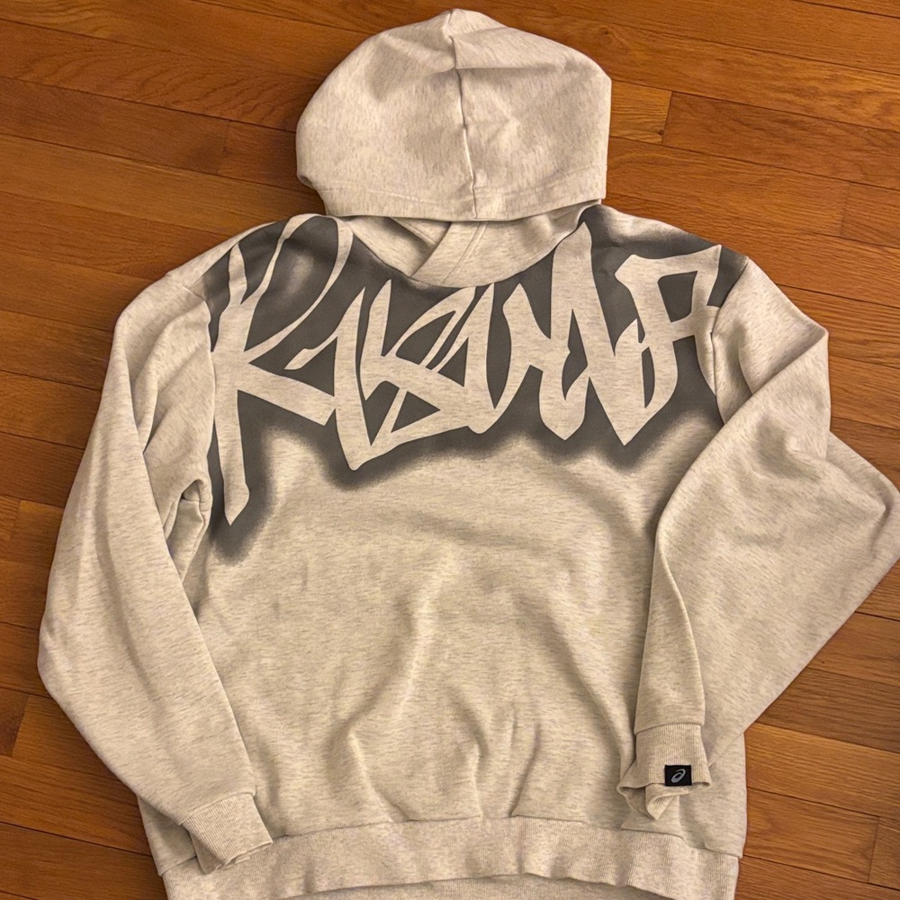 Asics Gray Hoodie with Graphic Design